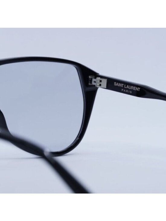 Saint Laurent SL731 GASPAR 001 Sunglasses Black Aviator Frame, Light Blue Lenses main image 10